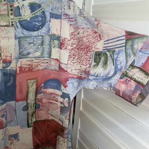 Vintage 60s Handmade Pink Pattern Mod GoGo Mini Dress Medium - Picture 4 of 7